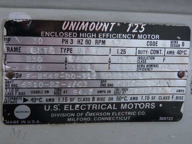 Rexroth 971670/84 Hydraulic Power Unit 1250PSI 33GPM 60 Gallon Tank 230/460V 3Ph