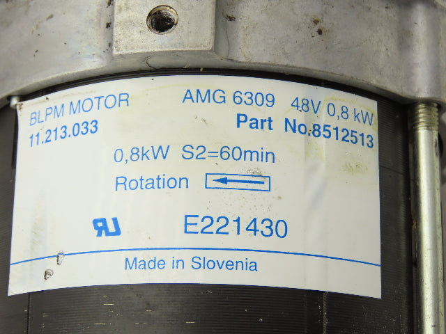 Yale 8512513 Forklift Hydraulic Steering Pump Motor 48V 2kW Off ERC040AHN36TE082