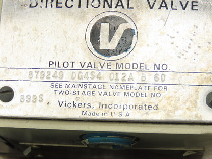 Vickers Hydraulic Power Unit 1000PSI 7GPM 60 Gallon Tank 230/460V 3Ph