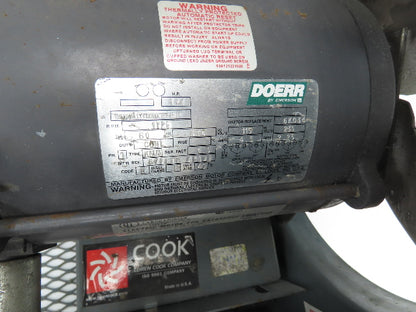 Loren Cook 12A17D 12" Cabinet Exhaust Fan 1/4Hp 1725rpm 115/230V 1PH 16.5"W