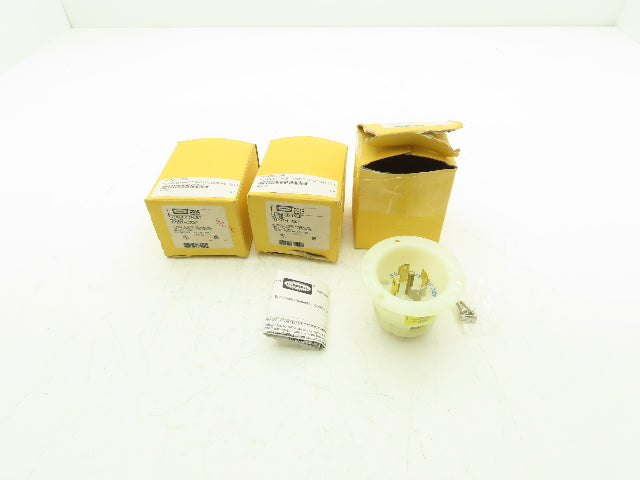 Hubbel 2815 L21-30P Locking Inlet 4 Pole 5 Blade 30A 120/208VAC 3Ph Lot of 3