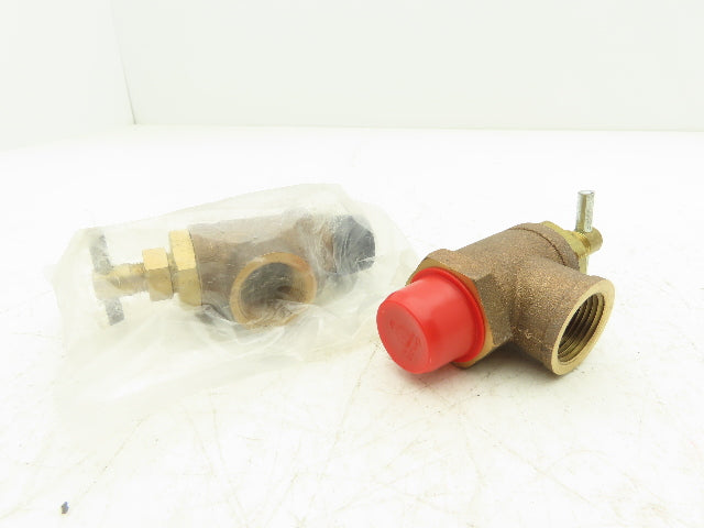 Dayton 3YB66 Pressure Relief Valve 3/4" NPT 300 PSI 25 GPM Brass Lot of 2