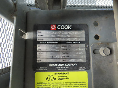 Loren Cook 20A17DB-XP 200AW 20" Cabinet Exhaust Fan 1/2Hp 1725rpm 115/230V 1PH