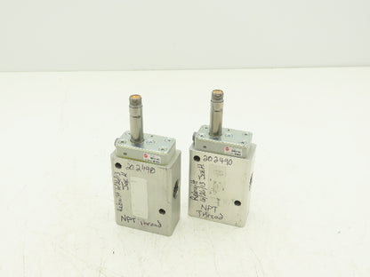 Norgren 8020871 Pneumatic Solenoid Valve 3/2-Pos 150 PSI Missing Coil Lot of 2