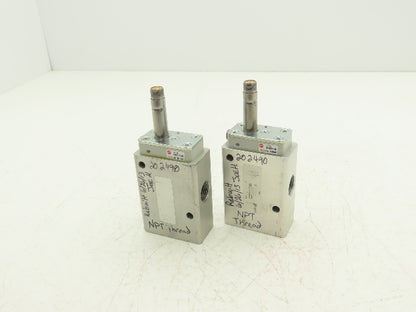 Norgren 8020871 Pneumatic Solenoid Valve 3/2-Pos 150 PSI Missing Coil Lot of 2