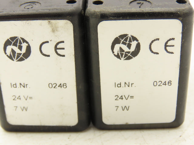 Norgren 0246 Solenoid Coil STD 24 VDC 6 Watt 1/2" Post Hole Lot of 2