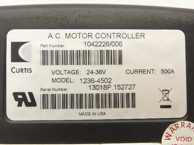 Curtis 1236-4502 Forklift DC Motor Speed Controller 24-36V Off Rico 425-C40TT