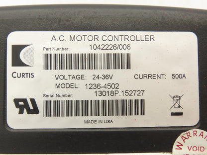 Curtis 1236-4502 Forklift DC Motor Speed Controller 24-36V Off Rico 425-C40TT