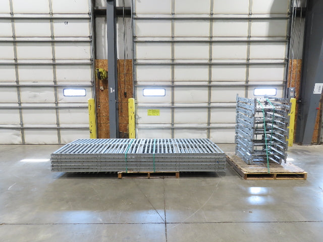 24"x 10' Gravity Roller Conveyor 1-3/8"Dia 22"BF 10-Sections 100'L  26-32" Legs