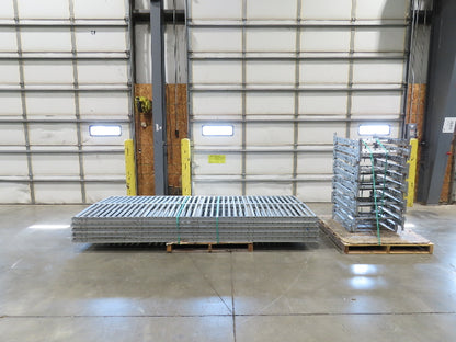 24"x 10' Gravity Roller Conveyor 1-3/8"Dia 22"BF 10-Sections 100'L  26-32" Legs