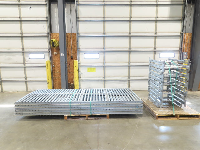 24"x 10' Gravity Roller Conveyor 1-3/8"Dia 22"BF 10-Sections 100'L  26-32" Legs
