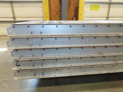 24"x 10' Gravity Roller Conveyor 1-3/8"Dia 22"BF 10-Sections 100'L  26-32" Legs