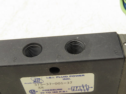 ISI Fluid Power 375-37-001-37 Pneumatic Solenoid Directional Valve 4/2 120 VAC