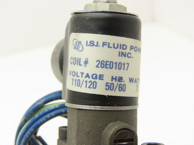 ISI Fluid Power 375-37-001-37 Pneumatic Solenoid Directional Valve 4/2 120 VAC
