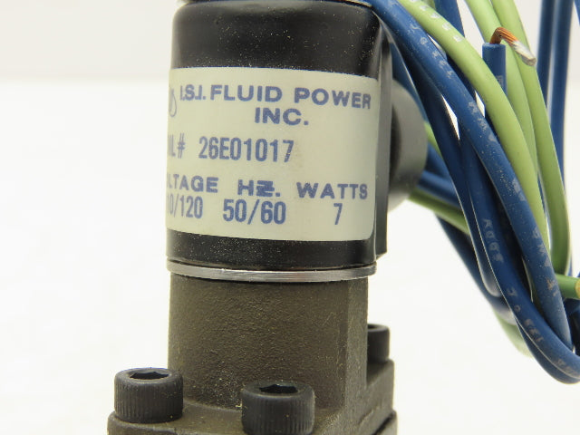 ISI Fluid Power 375-37-001-37 Pneumatic Solenoid Directional Valve 4/2 120 VAC