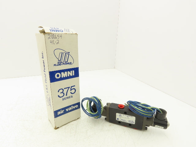 ISI Fluid Power 375-37-001-37 Pneumatic Solenoid Directional Valve 4/2 120 VAC