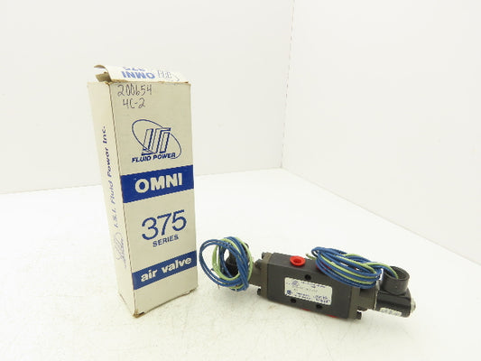 ISI Fluid Power 375-37-001-37 Pneumatic Solenoid Directional Valve 4/2 120 VAC