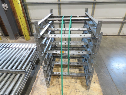 24"x 10' Gravity Roller Conveyor 1-3/8"Dia 22"BF 7-Sections 70'L  26-32" Legs