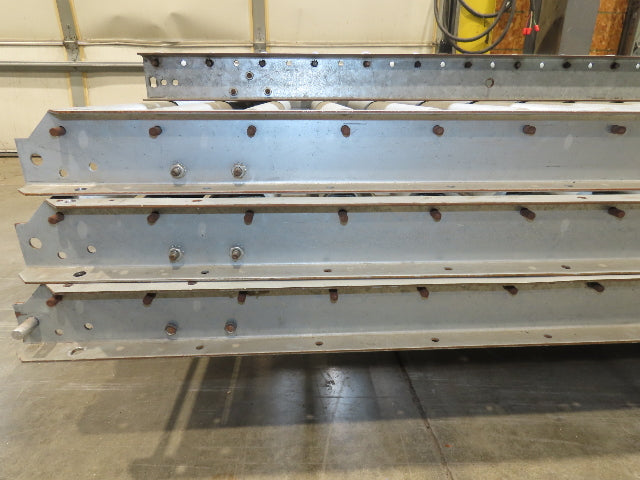 24"x 10' Gravity Roller Conveyor 1-3/8"Dia 22"BF 7-Sections 70'L  26-32" Legs