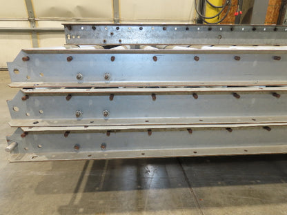 24"x 10' Gravity Roller Conveyor 1-3/8"Dia 22"BF 7-Sections 70'L  26-32" Legs
