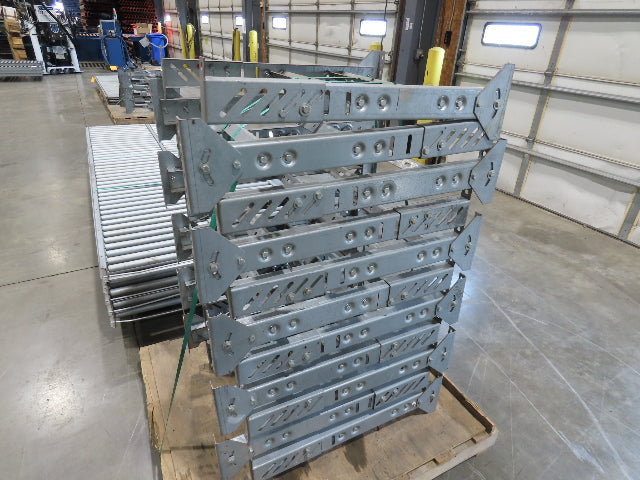 24"x 10' Gravity Roller Conveyor 1-3/8"Dia 22"BF 10-Sections 100'L  26-32" Legs