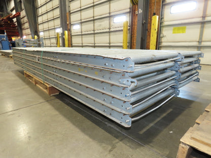 24"x 10' Gravity Roller Conveyor 1-3/8"Dia 22"BF 10-Sections 100'L  26-32" Legs