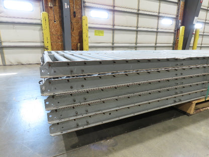 24"x 10' Gravity Roller Conveyor 1-3/8"Dia 22"BF 10-Sections 100'L  26-32" Legs