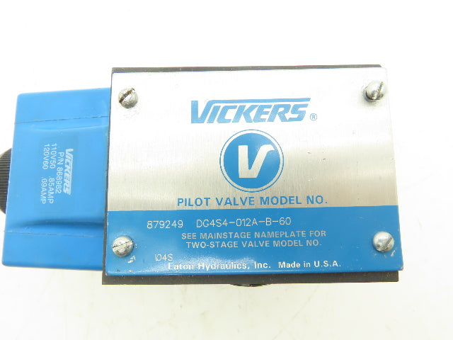 Vickers DG4S4-012A-B-60 Hydraulic Directional Control Solenoid Valve 120V