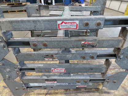 24"x 10' Gravity Roller Conveyor 1-3/8"Dia 22"BF 4-Sections 40'L  23-32" Legs