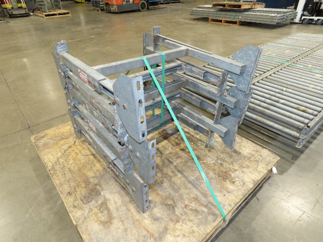 24"x 10' Gravity Roller Conveyor 1-3/8"Dia 22"BF 4-Sections 40'L  23-32" Legs