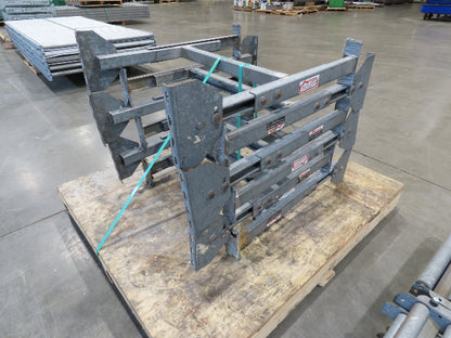 24"x 10' Gravity Roller Conveyor 1-3/8"Dia 22"BF 4-Sections 40'L  23-32" Legs