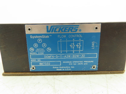 Vickers DGMFN-5-Y-A2W-B2W-30 SystemStak Hydraulic Flow Control Valve D05 4750PSI