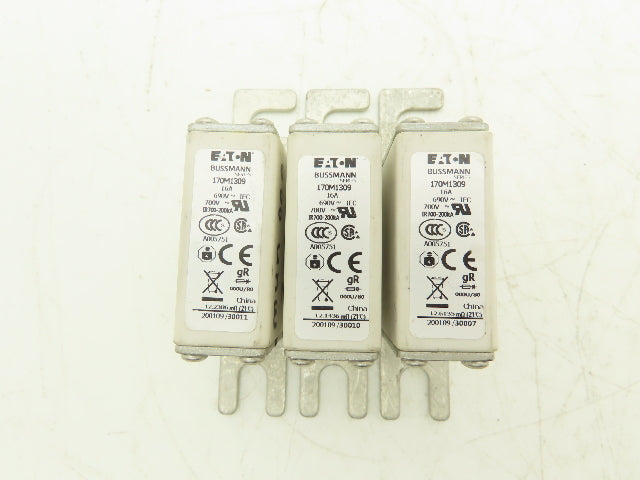 Bussmann 170M1309 Eaton 16A 690V 200 kA High Speed Lot of 3