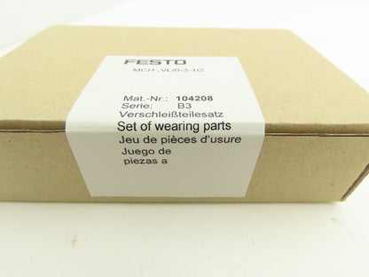 Festo 104208 Wearing Parts Repair Kit Solenoid Valves MCH, VL/0-3-1/2 Lot of 3