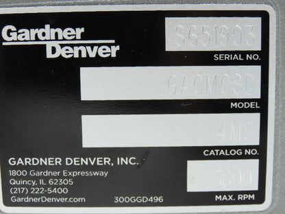 Gardner Denver Sutorbilt 4MS GACMCSD 2.5" Positive Displacement Blower 376 CFM