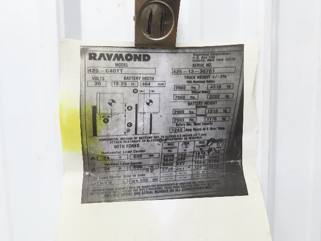 Raymond 1112096/700 Forklift Front Left Drive Axle & Motor 5-Lug Off 425-C40TT