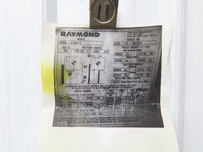 Raymond 1112096/700 Forklift Front Right Drive Axle & Motor 5-Lug Off 425-C40TT
