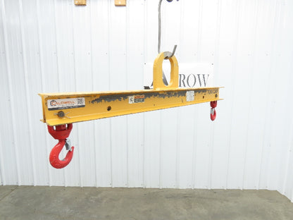 Caldwell 20-2-3 4000 Lb 2 Ton Rigging Lifting Beam 24-36" Spread Low Headroom