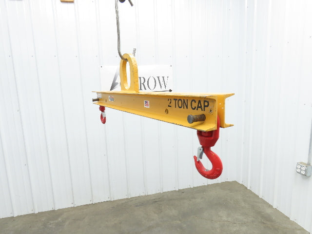 Caldwell 20-2-3 4000 Lb 2 Ton Rigging Lifting Beam 24-36" Spread Low Headroom