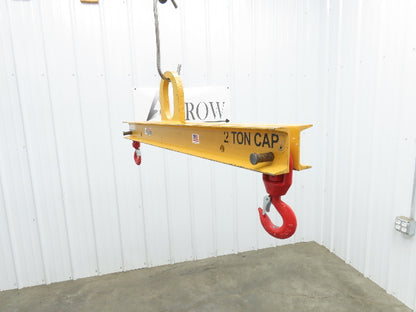 Caldwell 20-2-3 4000 Lb 2 Ton Rigging Lifting Beam 24-36" Spread Low Headroom