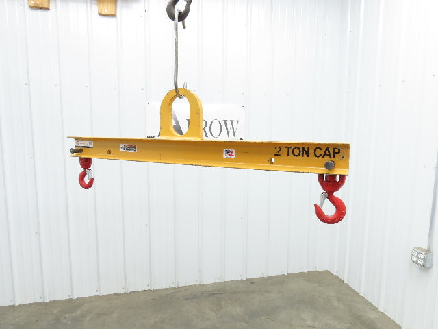 Caldwell 20-2-3 4000 Lb 2 Ton Rigging Lifting Beam 24-36" Spread Low Headroom