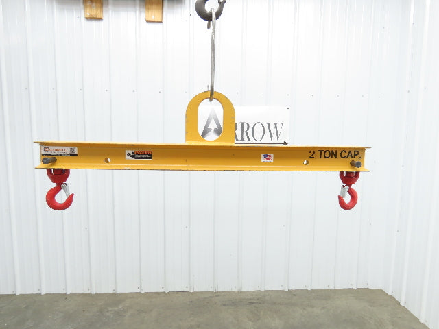 Caldwell 20-2-3 4000 Lb 2 Ton Rigging Lifting Beam 24-36" Spread Low Headroom