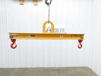 Caldwell 20-2-3 4000 Lb 2 Ton Rigging Lifting Beam 24-36" Spread Low Headroom