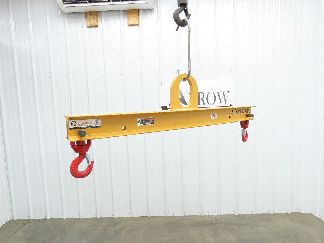 Caldwell 20-2-3 4000 Lb 2 Ton Rigging Lifting Beam 24-36" Spread Low Headroom
