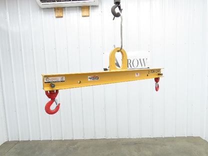 Caldwell 20-2-3 4000 Lb 2 Ton Rigging Lifting Beam 24-36" Spread Low Headroom
