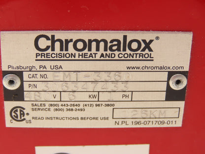 Chromalox EMT-3360 Screw Plug Immersion Heater 2"NPT 6000W 480V 1PH 18" Tubes