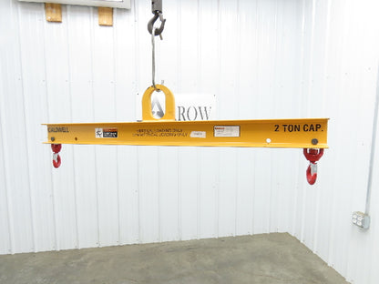 Caldwell 20-2-4 4000 Lb 2 Ton Rigging Lifting Beam 36-48" Spread Low Headroom