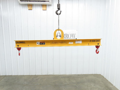 Caldwell 20-2-4 4000 Lb 2 Ton Rigging Lifting Beam 36-48" Spread Low Headroom
