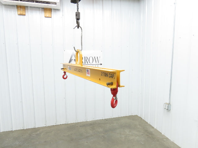 Caldwell 20-2-4 4000 Lb 2 Ton Rigging Lifting Beam 36-48" Spread Low Headroom