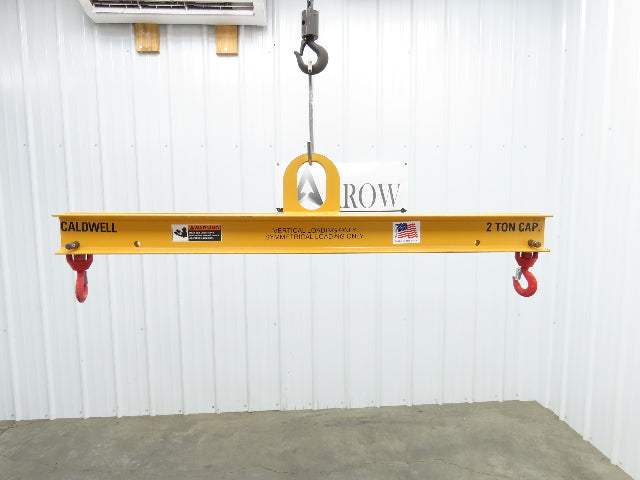 Caldwell 20-2-4 4000 Lb 2 Ton Rigging Lifting Beam 36-48" Spread Low Headroom
